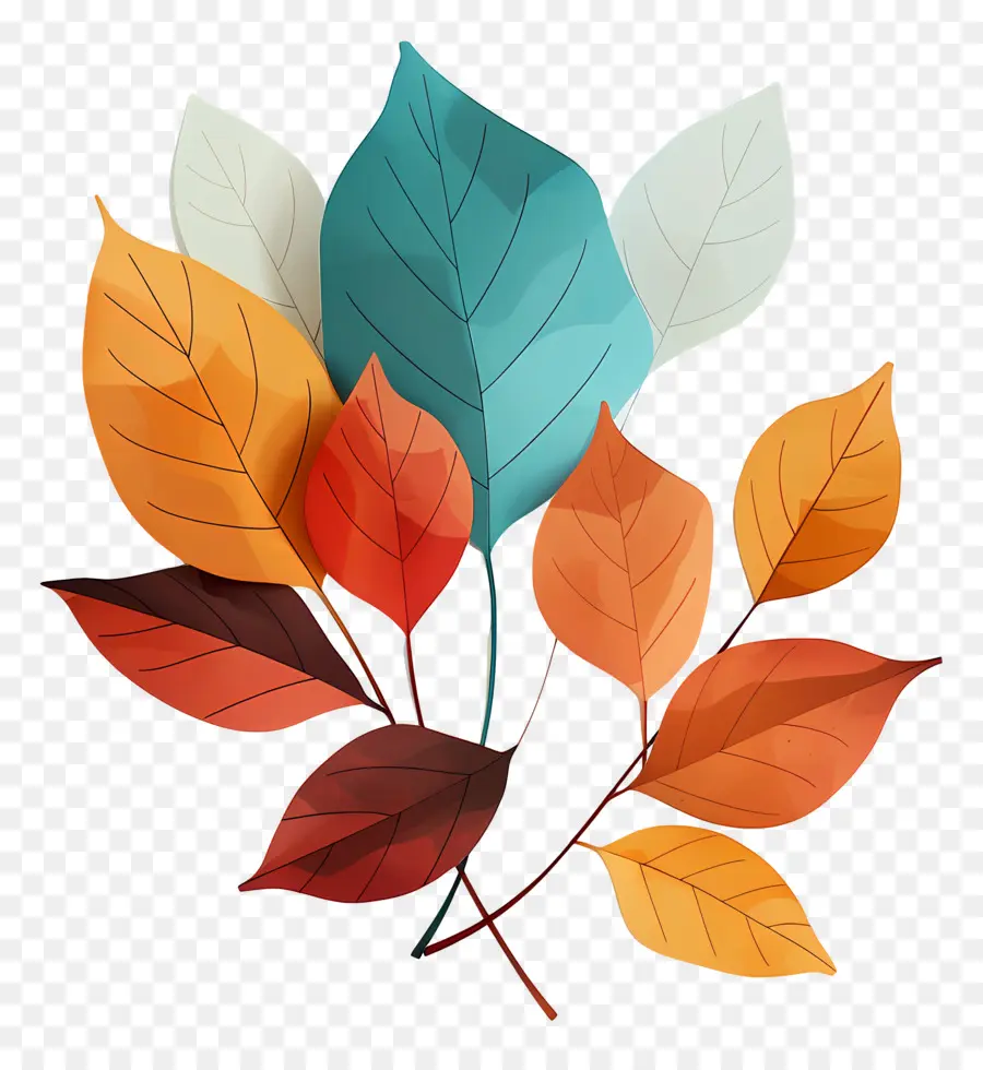 Feuilles D'automne，Feuilles Colorées PNG