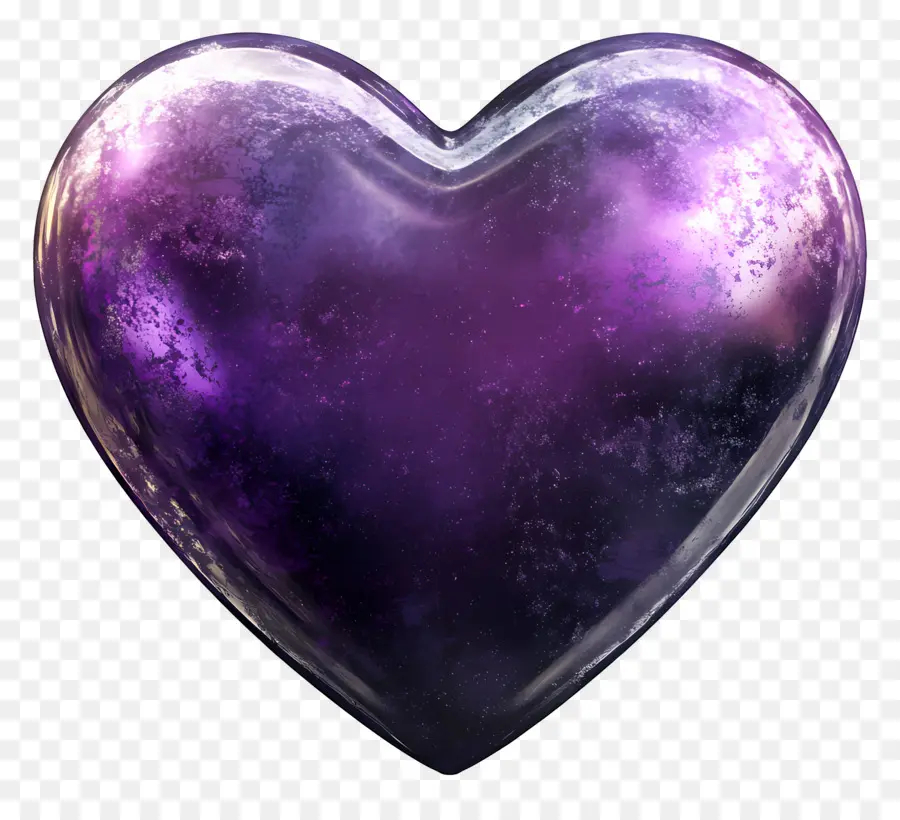 Coeur Violet，Amour PNG