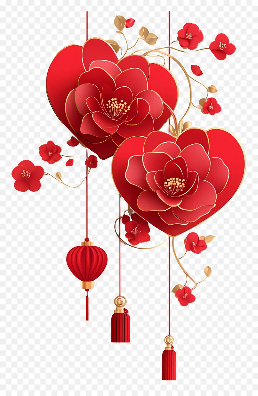 Saint Valentin Chinois，Cœurs PNG