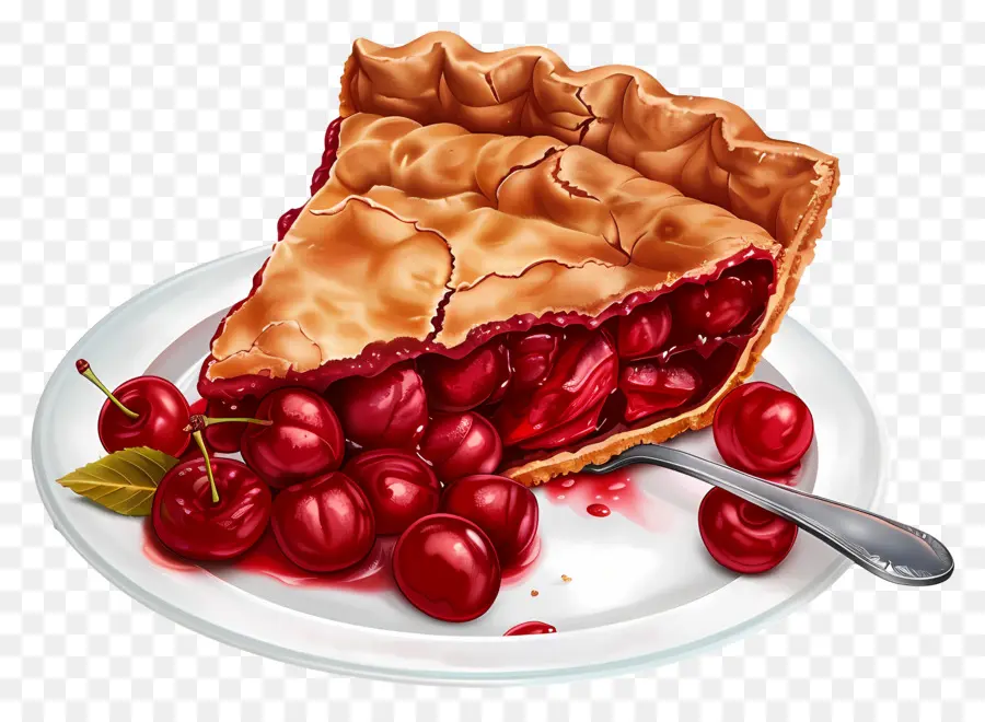 Tarte Aux Cerises，Dessert PNG