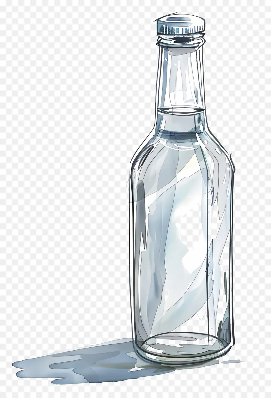 Bouteille，Bouteille En Verre Clair PNG