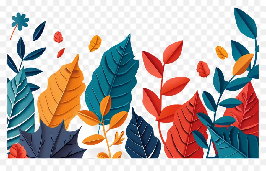 Feuilles D'automne，Feuilles Colorées PNG