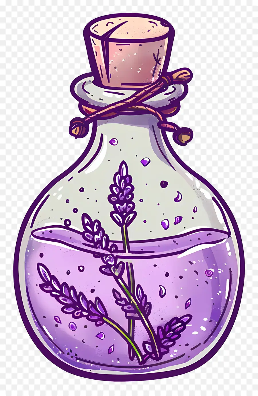 Bouteille De Potion De Lavande，Bouteille En Verre PNG