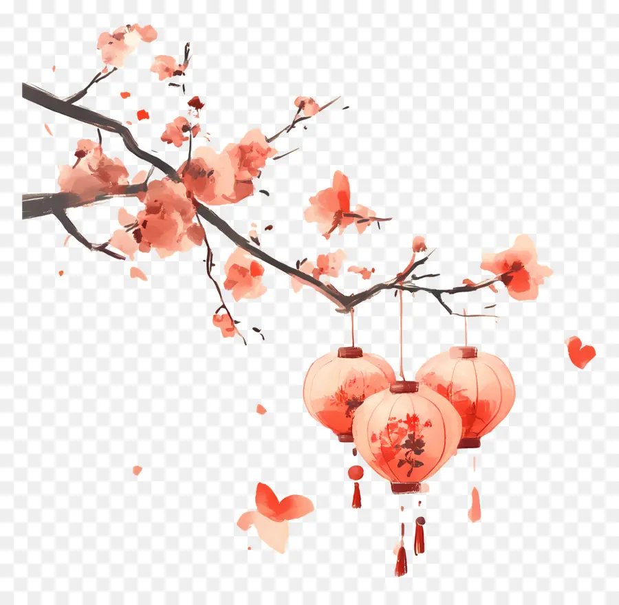 Journée Chinoise De La Saint Valentin，Fleur De Cerisier PNG