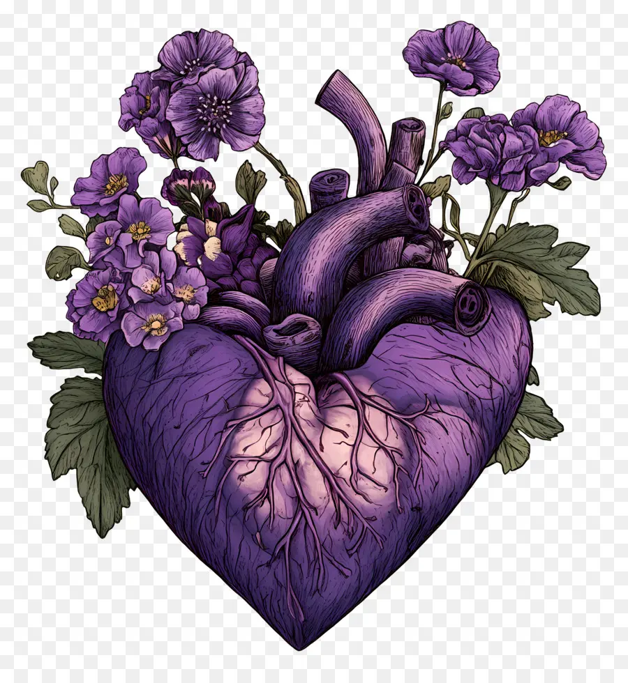 Coeur Violet，Cœur PNG