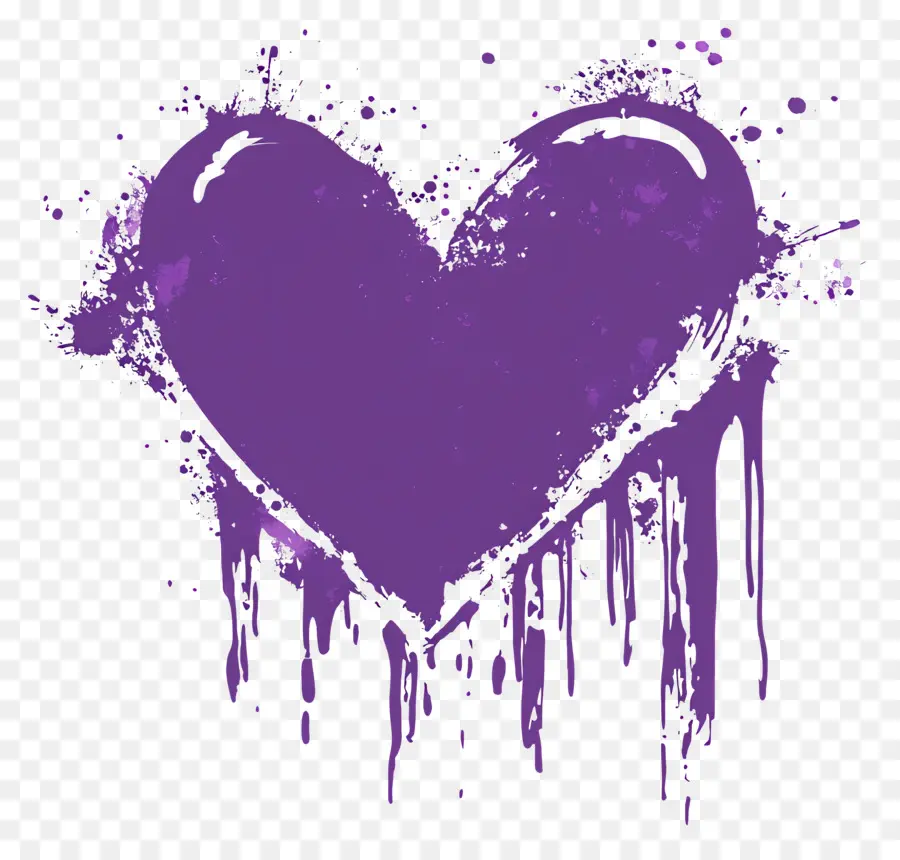 Coeur Violet，Amour PNG