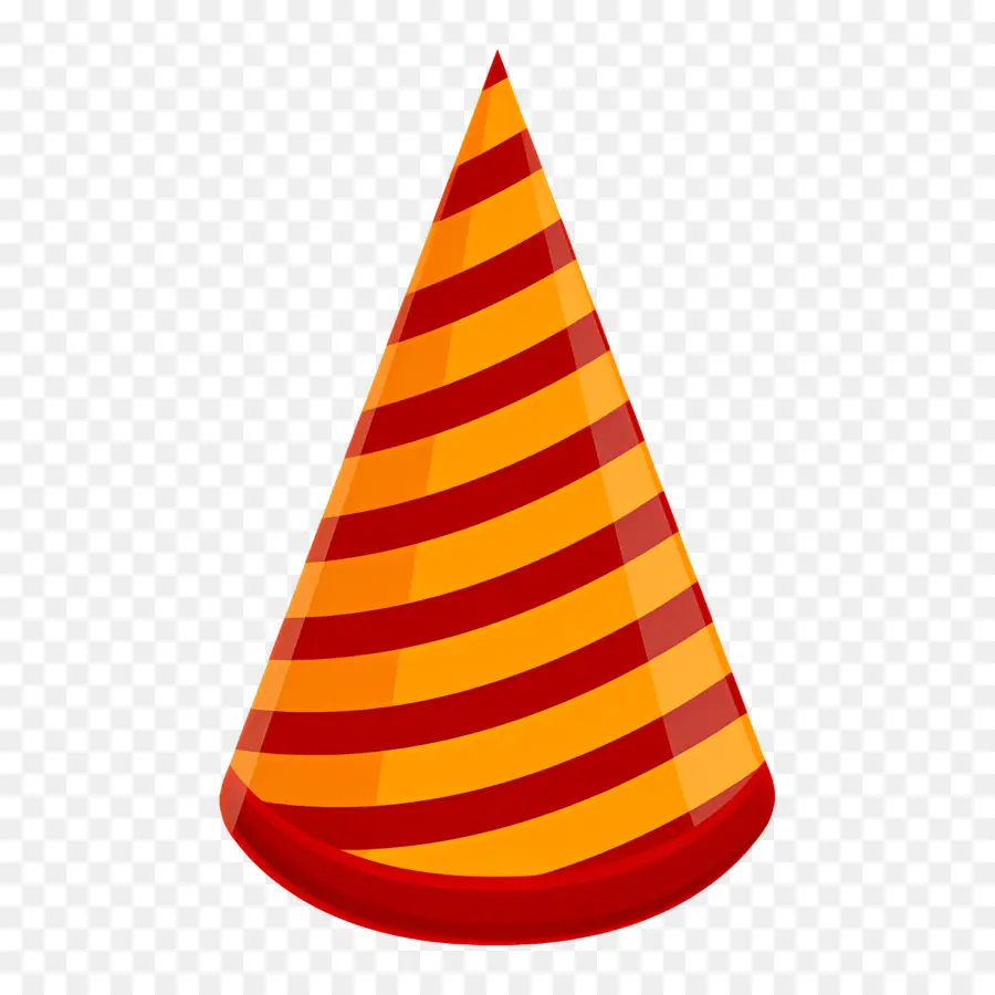 Cône D'anniversaire，Chapeau De Fête Rayé PNG