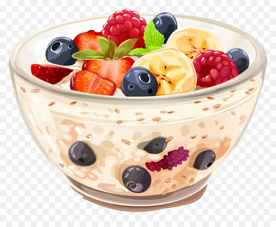 Bol De Porridge，Bol De Fruits PNG