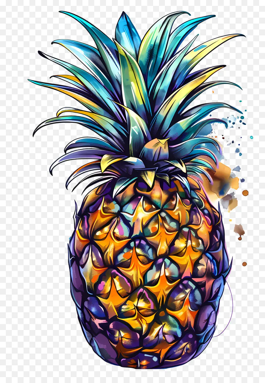 L'ananas，Coloré PNG