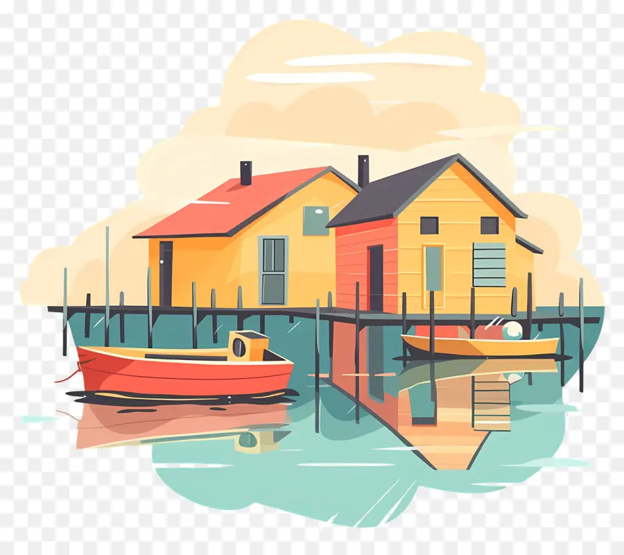 Maisons Flottantes，Maisons Sur L'eau PNG