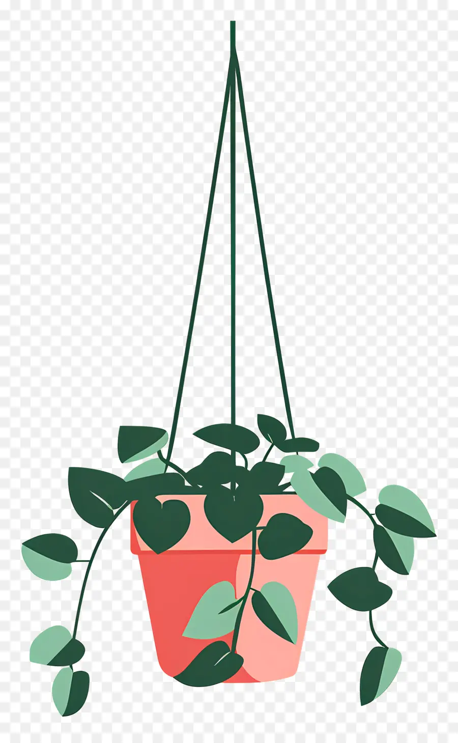 Les Plantes Suspendues，Pot De Fleurs Suspendu PNG