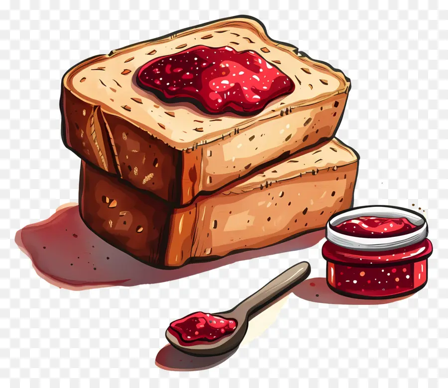 Pain Et Confiture，Toasts à La Confiture PNG