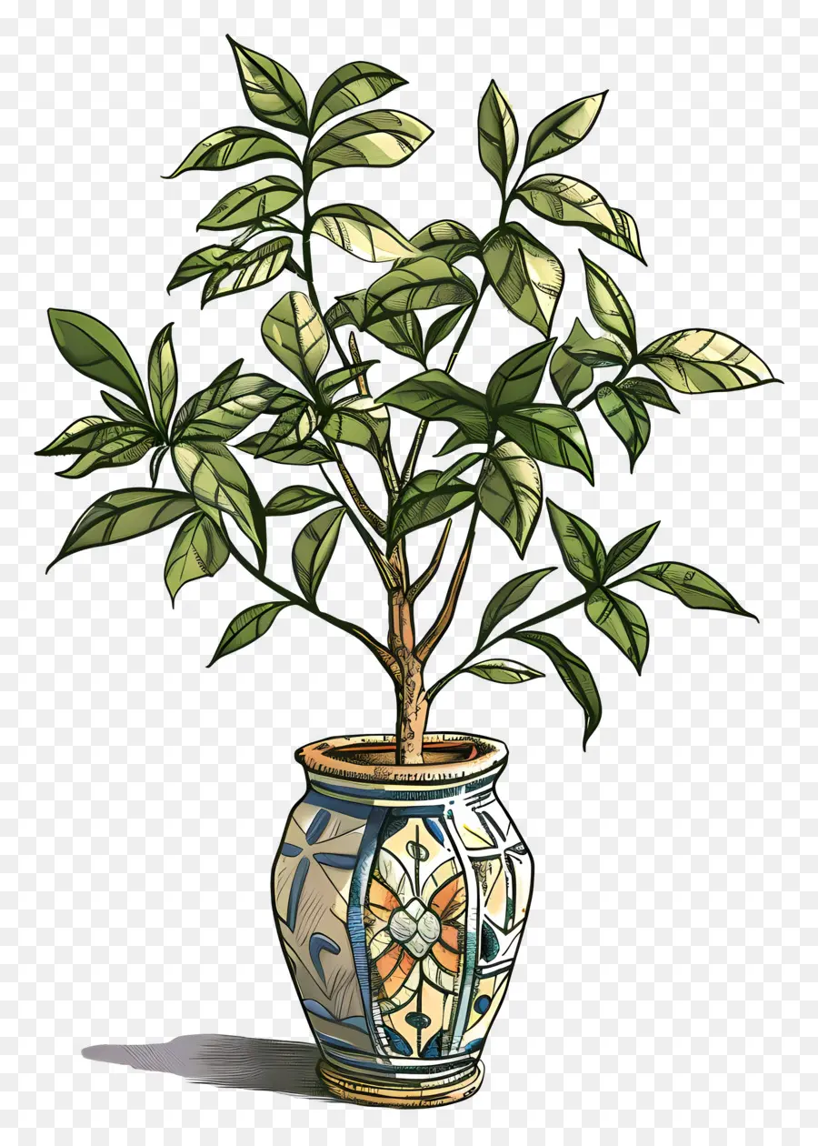 Arbre Du Dollar，Plante En Pot PNG