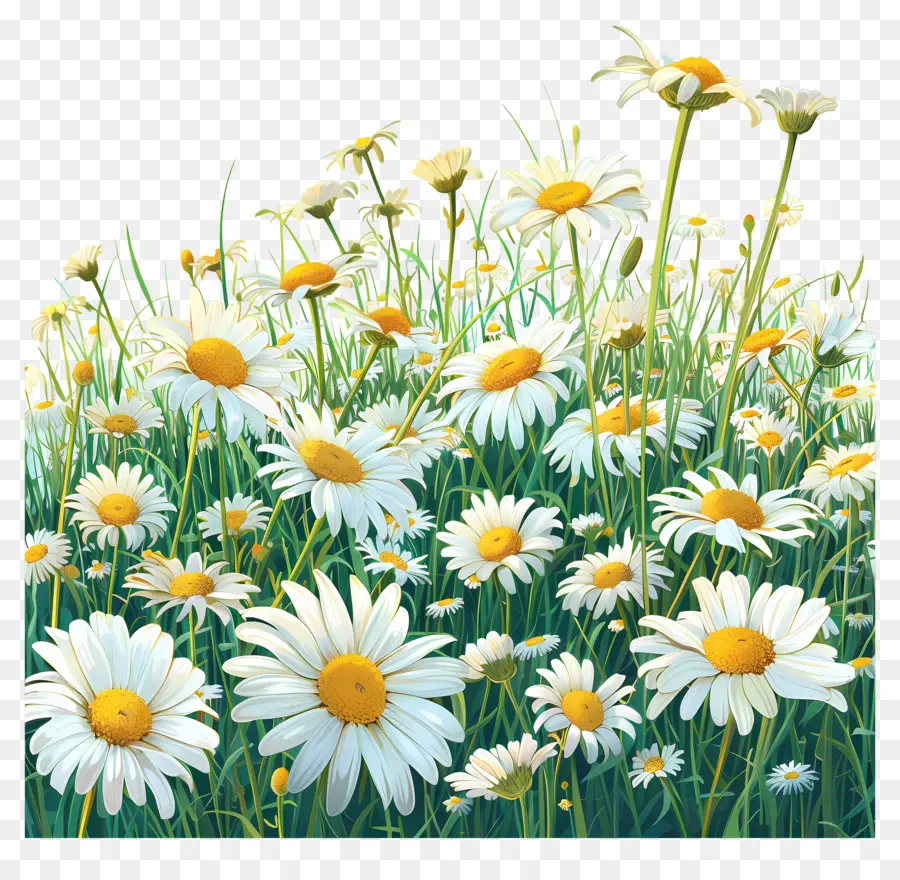 Champ De Marguerites，Marguerites PNG