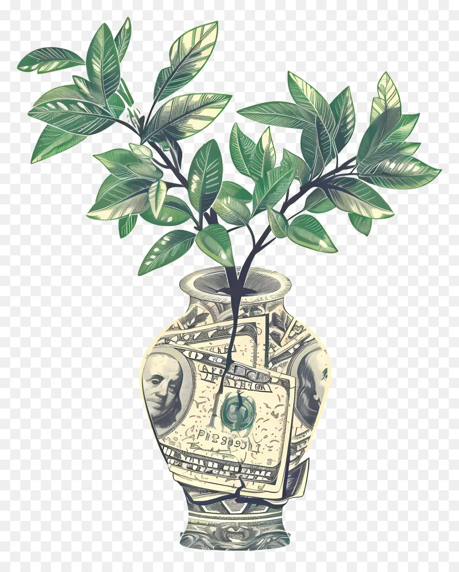 Arbre Du Dollar，L'argent De La Plante PNG