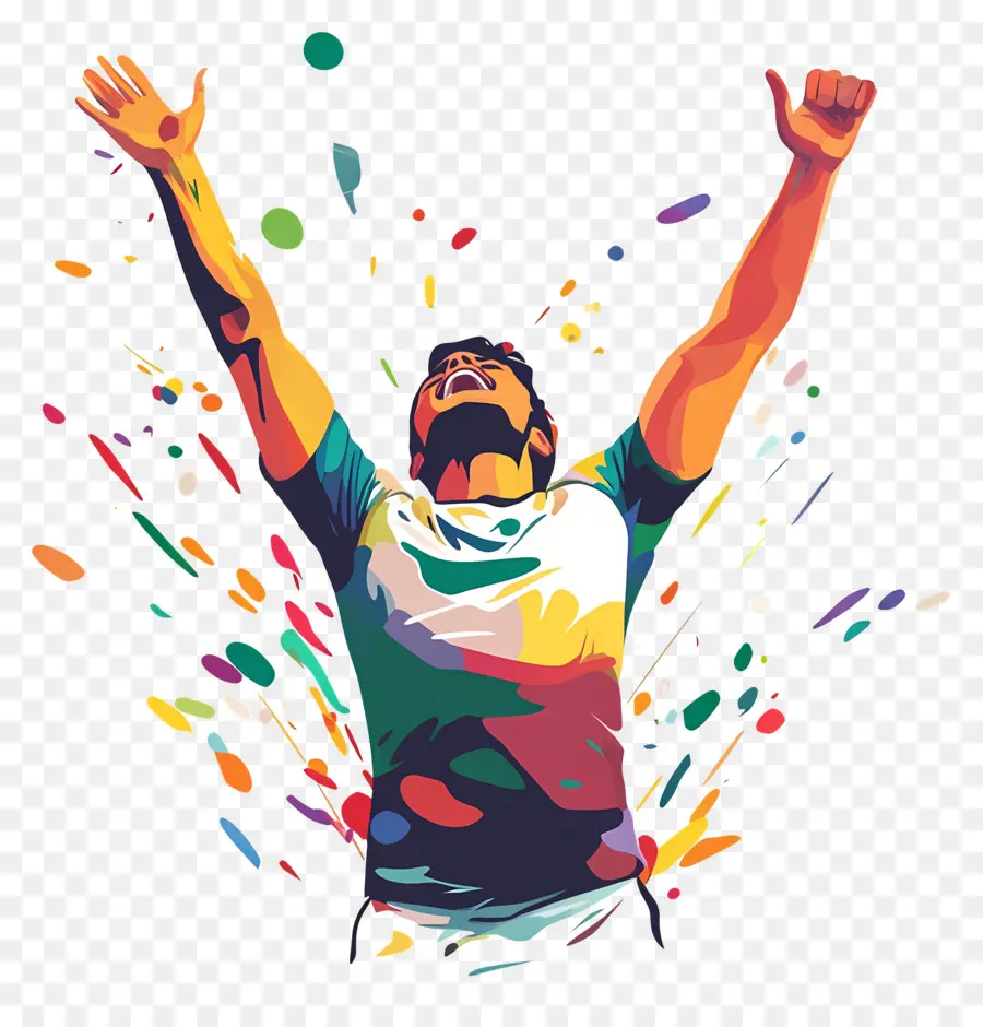 Olympique，Homme Coloré PNG