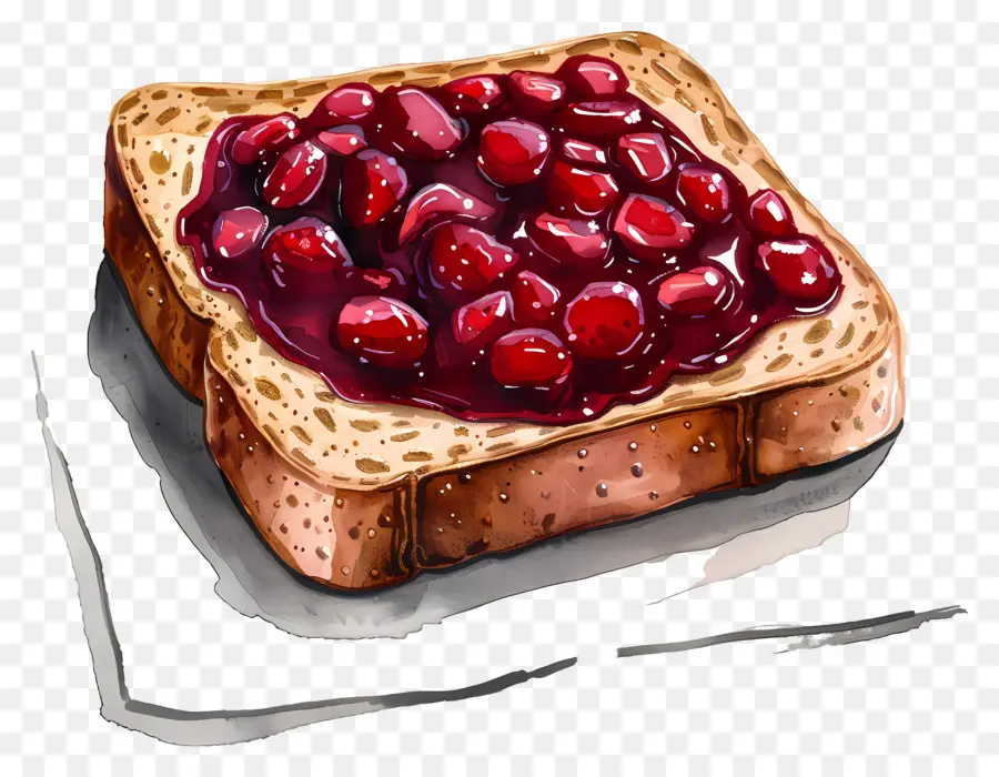 Confiture Sur Du Pain Grillé，Toasts à La Confiture PNG