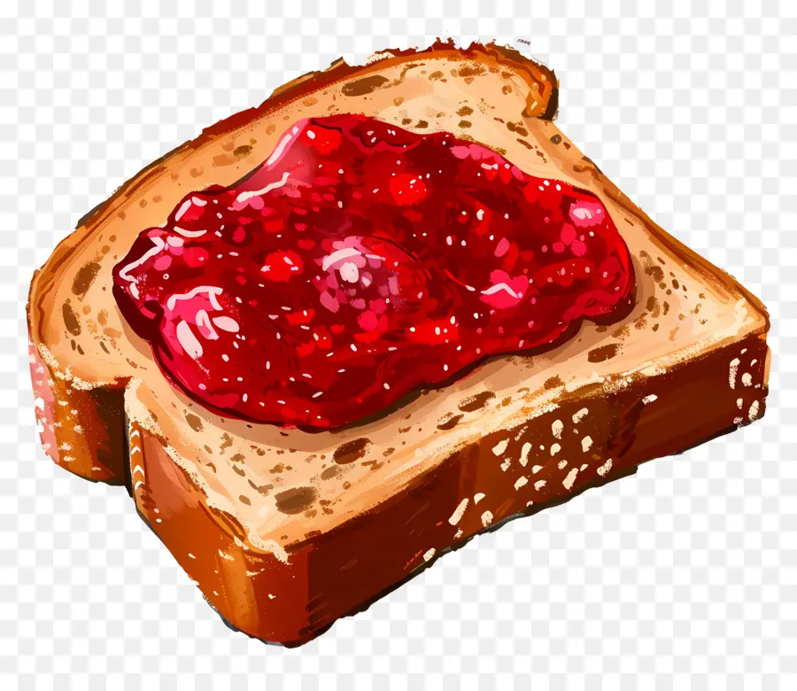 Confiture Sur Du Pain Grillé，Toasts à La Confiture PNG