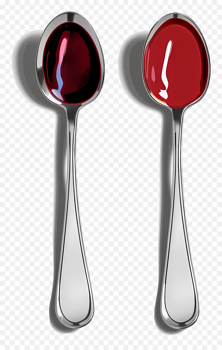 Cuillère，Verres à Vin Rouge PNG