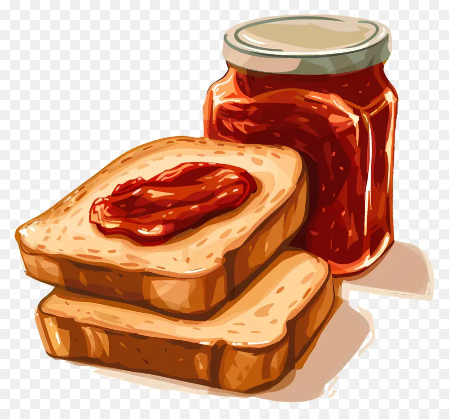 Pain Et Confiture，Toasts à La Confiture PNG