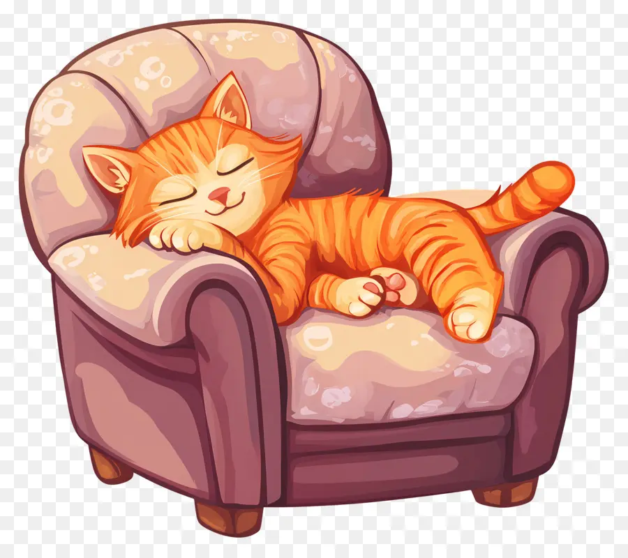 Journée De Farniente，Chat Tabby Orange PNG