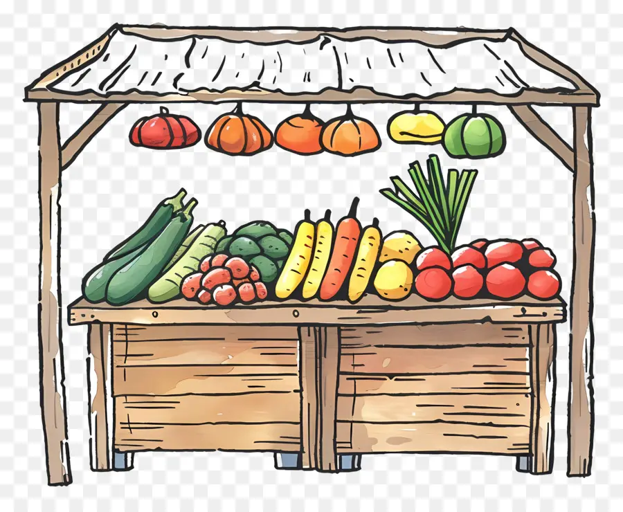 Kiosque Des Légumes，Stand De Fruits PNG