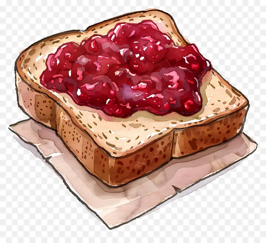 Confiture Sur Du Pain Grillé，Toasts à La Confiture PNG