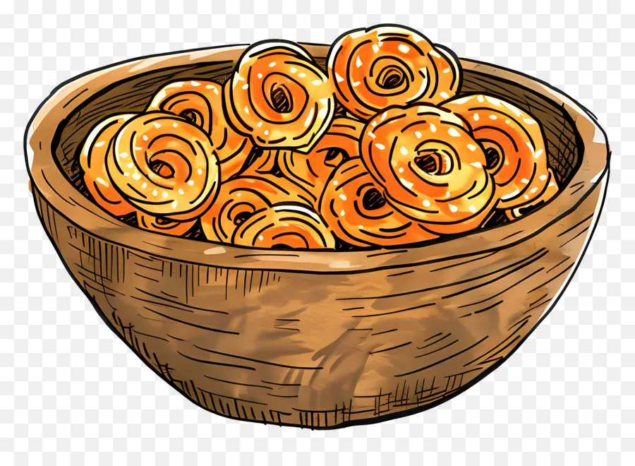 Jalebi，Bol De Collations PNG