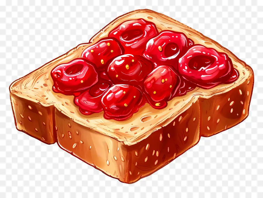 Confiture Sur Du Pain Grillé，Toasts à La Confiture PNG