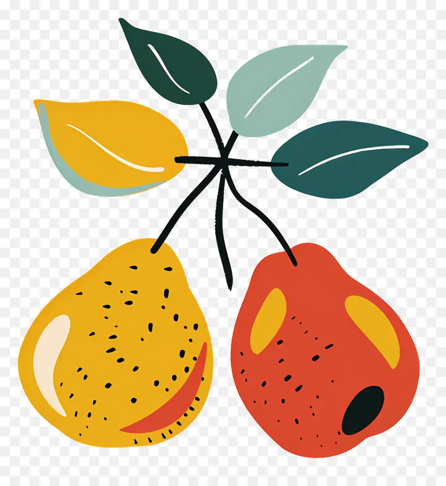 Fruit，Poires Colorées PNG