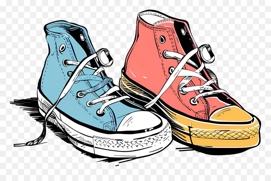 Chaussures，Baskets Colorées PNG