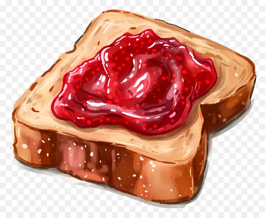 Confiture Sur Du Pain Grillé，Toasts Avec De La Confiture PNG