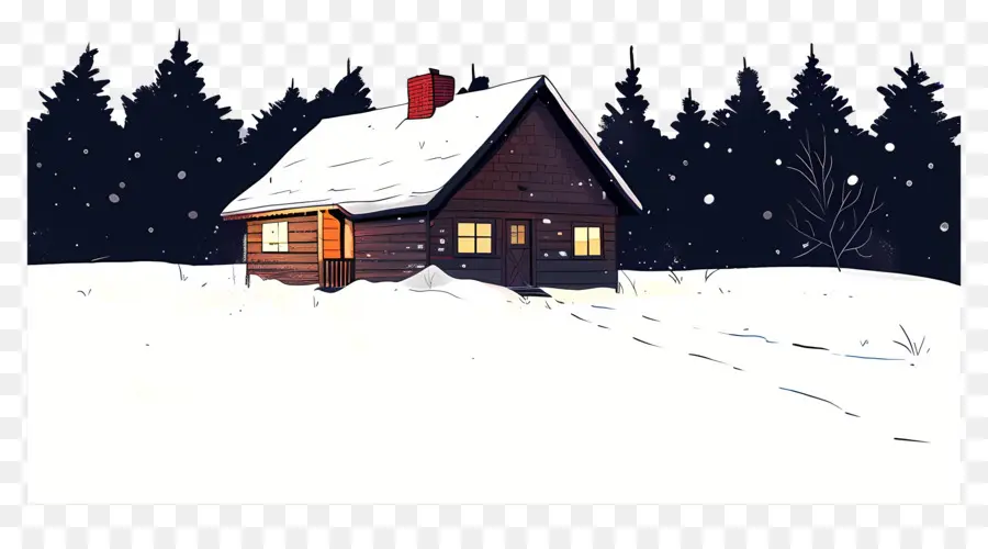 Cabane D'hiver，Cabane Enneigée PNG