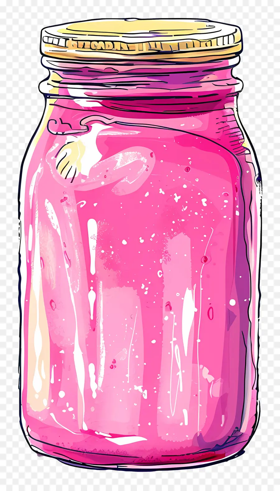 Pot à Confiture，Pot Rose PNG