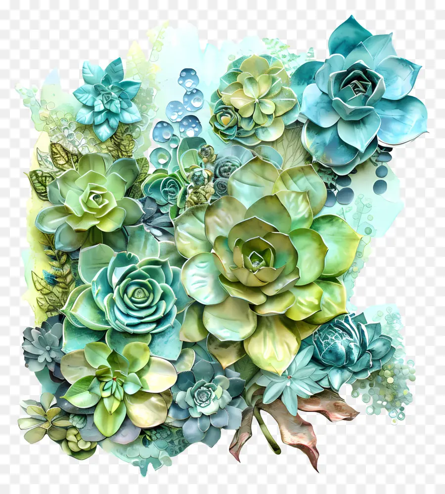 Les Plantes Succulentes，Succulentes PNG