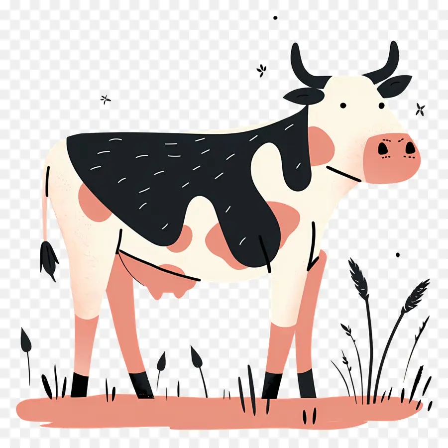 Vache，Noir Et Blanc PNG