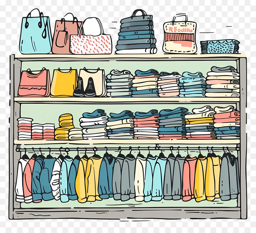 Section De Vêtements Féminins，Vêtements Rack PNG