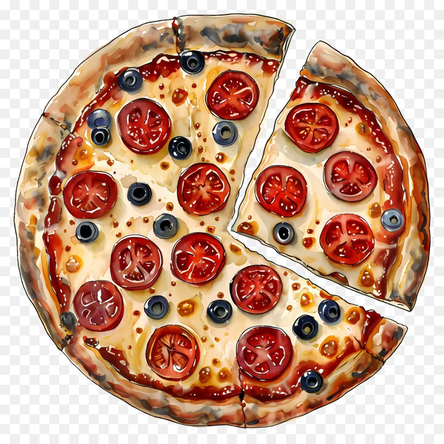 Pizza，Pizza De Tomate PNG