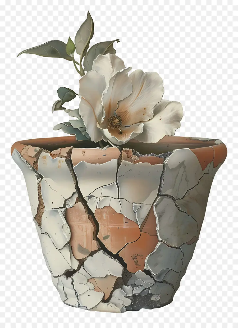 Pot De Fleurs Cassé，Vase PNG