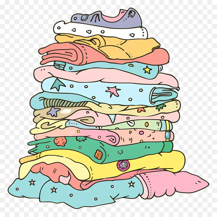 Pile De Vêtements，Lessive PNG