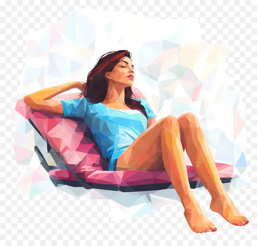 Journée Détente，Femme Relaxante PNG