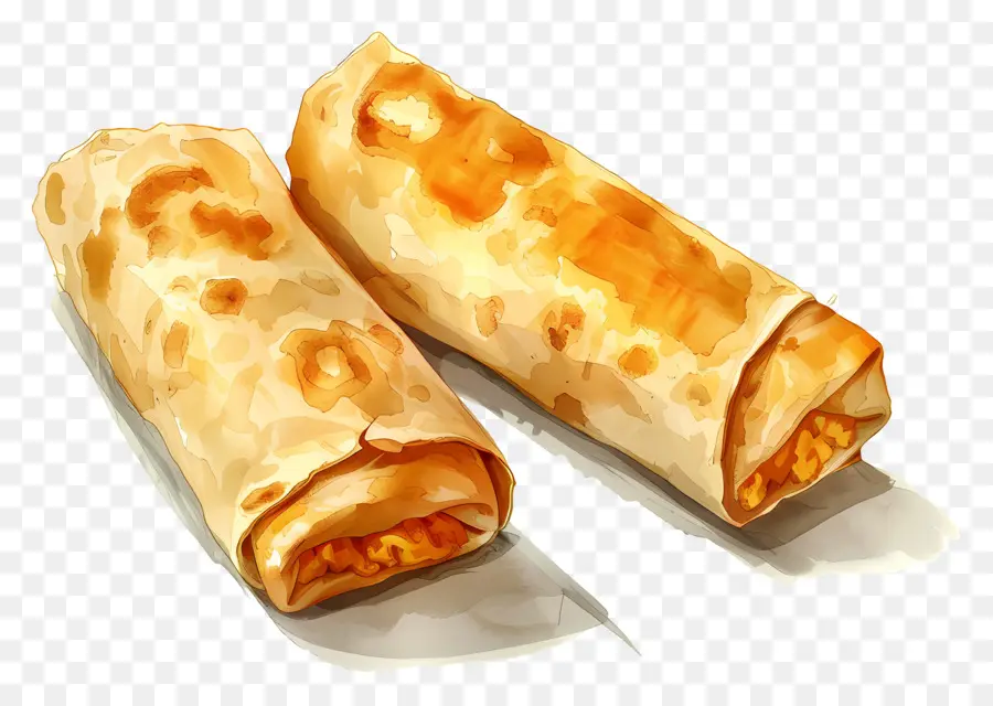 Rouleaux D'oeufs，Nourriture Enveloppée Dans La Pâte PNG