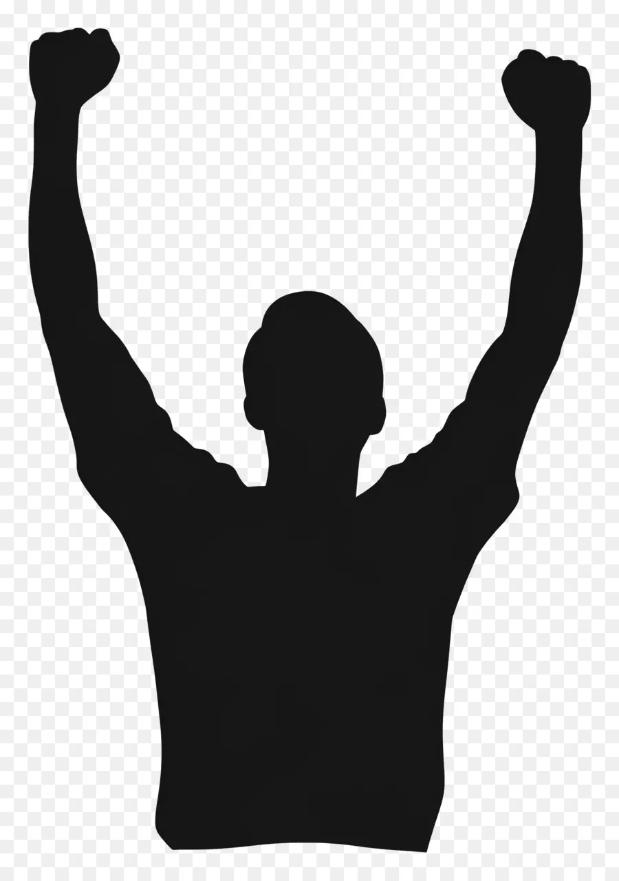 Olympique，Silhouette Avec Bras Levés PNG