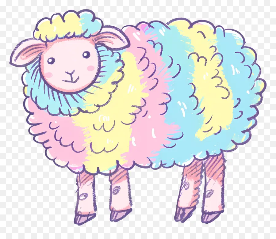 Les Moutons，Mouton Coloré PNG