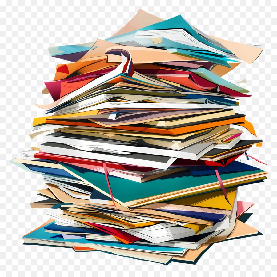 Pile De Papier，Les Documents Papier PNG