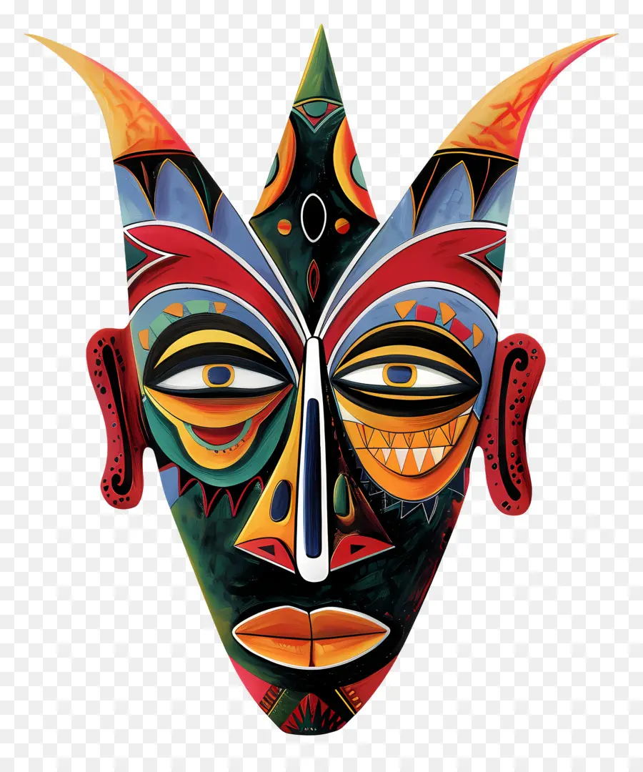 Masque Tribal，Abstract Illustration PNG