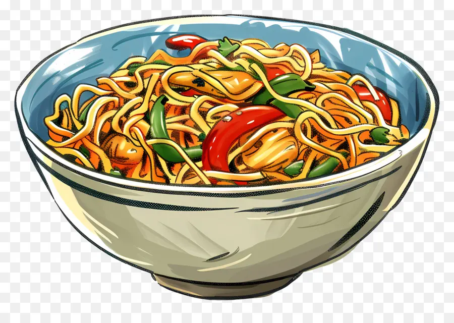 Chow Mein，Nouilles PNG