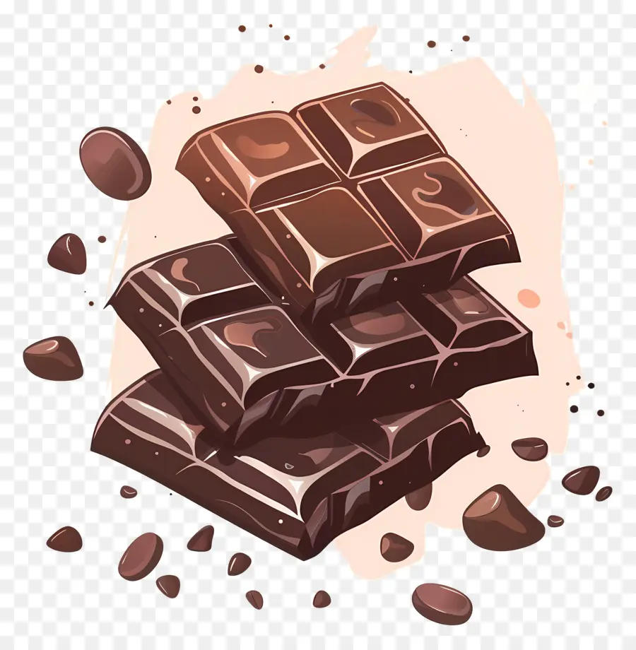 Dessin Animé De Chocolat，Les Barres De Chocolat PNG