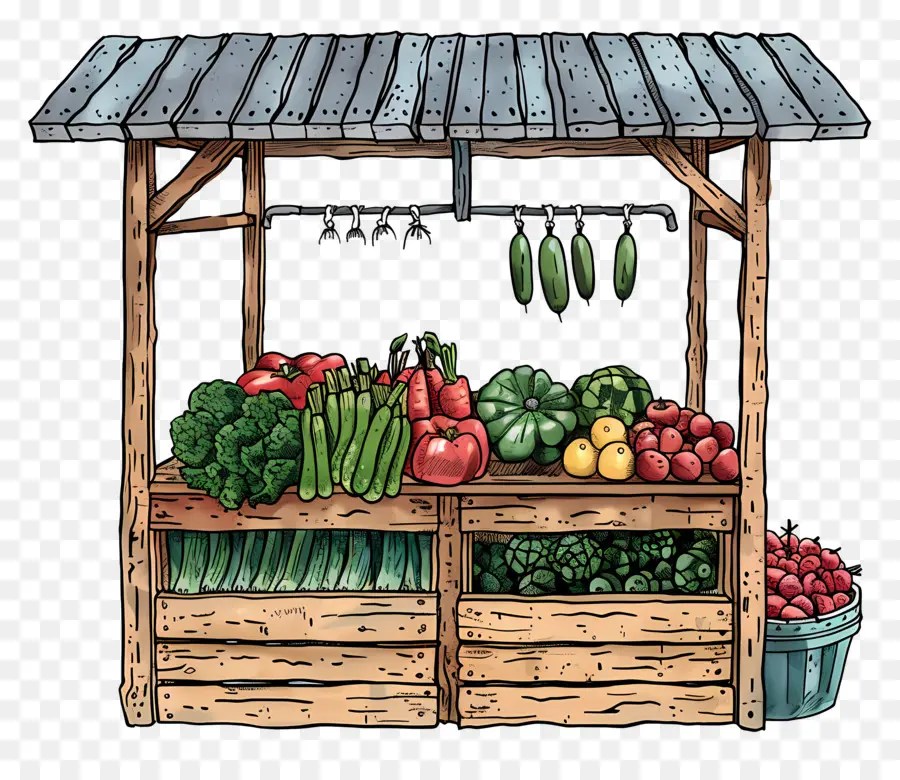 Kiosque De Légumes，Étal De Légumes PNG