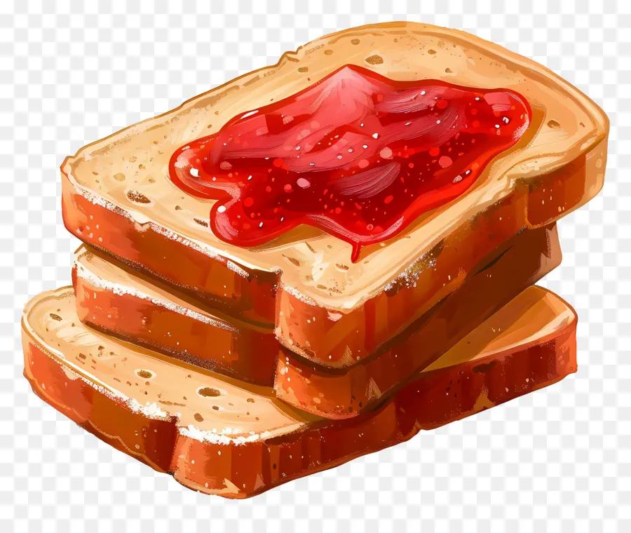 Pain Et Confiture，Toasts Avec De La Confiture PNG